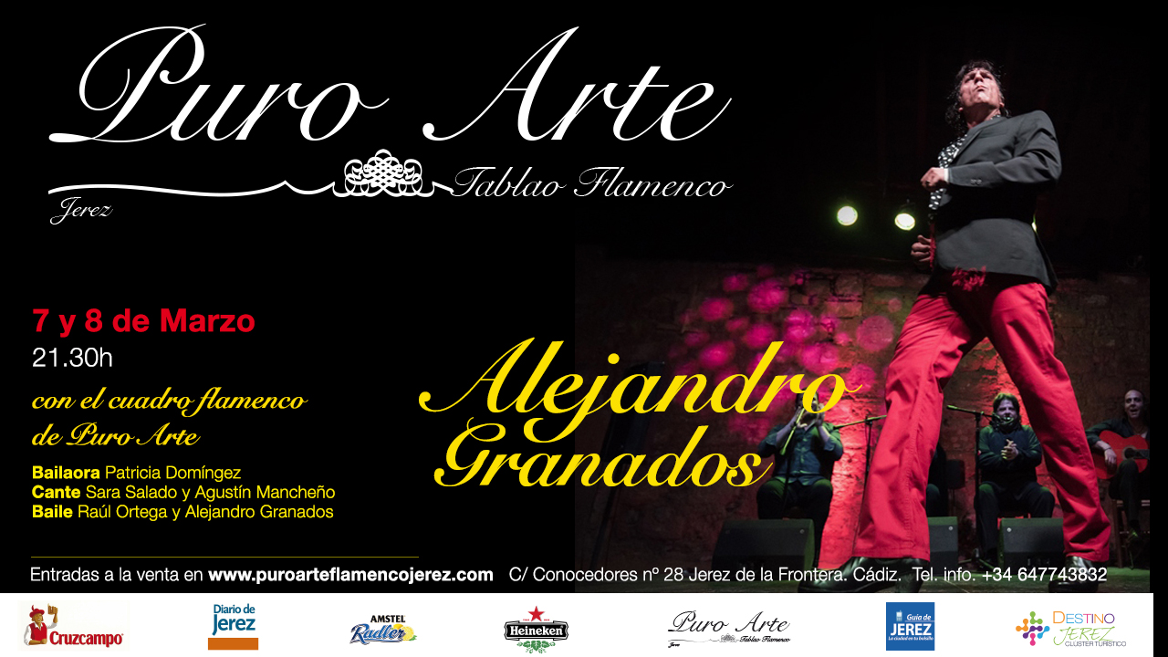 AlejandrCartel de Alejandro Granados en el II Festival flamenco Puro Arte Jerez